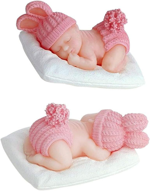 Tvoip 1Pcs New 3D Baby Silicone Mold for Bunny Chocolate Fondant Cake Decorating Tools