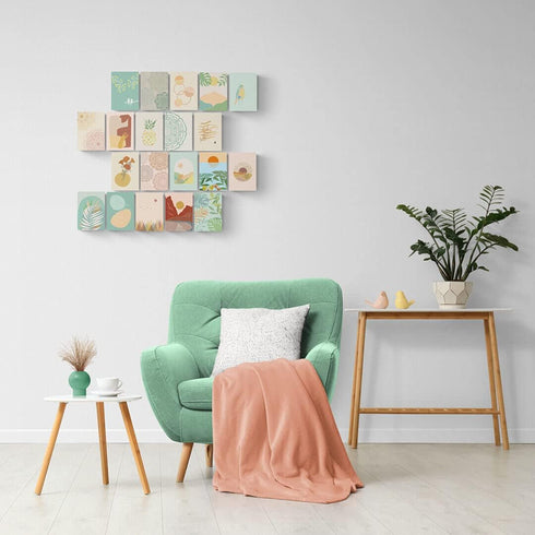 Vibes and Vistas 60PCS Boho Wall Collage Kit (5x7) | 3 Sets in 1 | Handmade Cute Wall Art Prints for Aesthetic Room