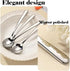 Soup Spoons, Bouillon Spoons, SUS 304 Stainless Steel Large, Set of 4 (Silver)