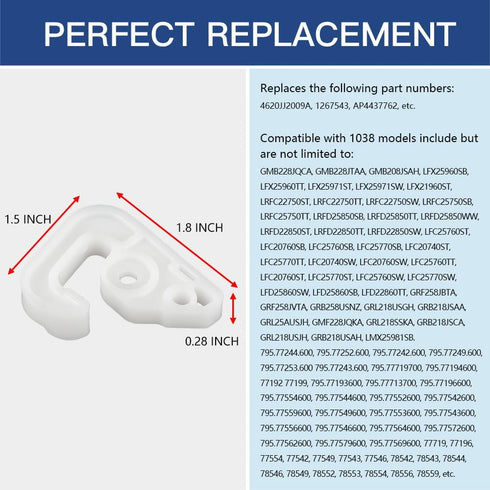 4620JJ2009A Refrigerator Door Stopper Replacement Part for LG Electronics & Kenmore, 1 Pack
