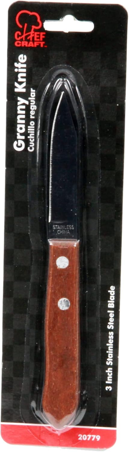 Chef Craft 20779 Stainless Steel Granny Knife, 3 Inch Blade, 8.75 inch
