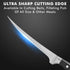 TRUSCEND Boning Knife with Protective Sheath, Razor Sharp Stainless Steel Kitchen Cutlery for Boning, Filleting
