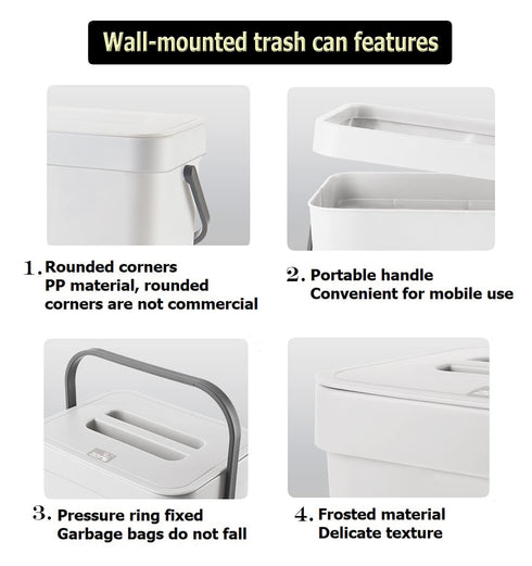 Mini Kitchen Trash Can with Lid, 5L/1.3 Odor Free Compost Bin, Small Countertop Trash Bin for Daily Cooking Scraps