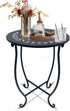 Aonagi Round Side Table, 1 Pack 14 Inch Bedside Table for Living Room,