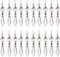 20pcs Clear Crystal Chandelier Icicle Prisms Lamp Candelabra Replacement Parts with Octagon
