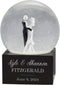 Personalization Universe Personalized Wedding Couple Musical Snow Globe - Engraved Names &
