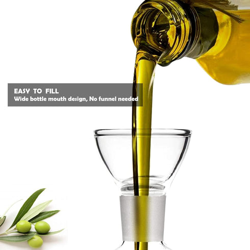 18 oz 500 ml HAIZEEN / Olive Oil & Vinegar Dispenser with Non Drip Spout - Oil Pourer Dispensing Bottles Soap dispenser
