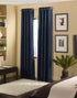 Curtainworks Cameron Grommet Curtain Panel, Navy, 50 by 84"