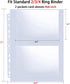 30 Pack 120 Pockets 4x6 Recipe Card Sleeves, 3 Ring Binder Protector Pages, Double Sided Refill Sheets