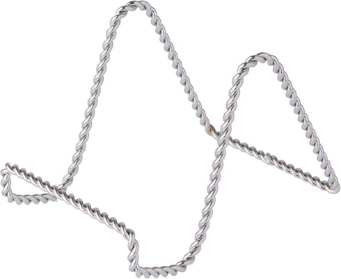 Bard's Twisted Silver Wire Easel Stand, 3" H x 3" W x 4.5" D, Pack of 2