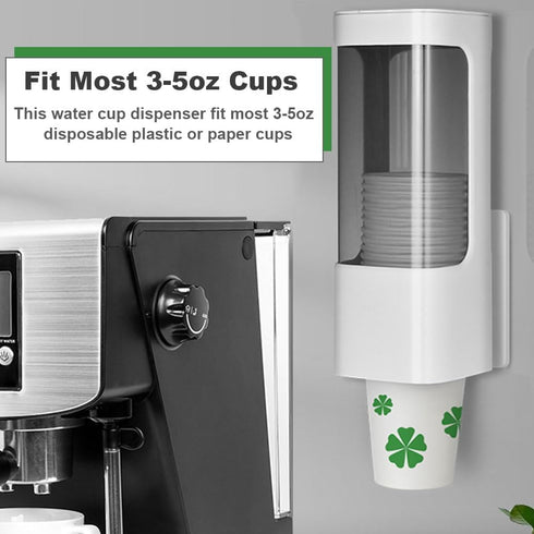 Cup Dispenser, Pull Type Water Cooler Cup Holder for 3oz-5oz Small Cups, Wall Mount Bathroom Disposable Mouthwash