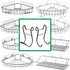Shower Caddy Shelf Basket Rack Hooks, Stainless Steel Bathroom Hangers for Loofah, Towel, 2 Pack