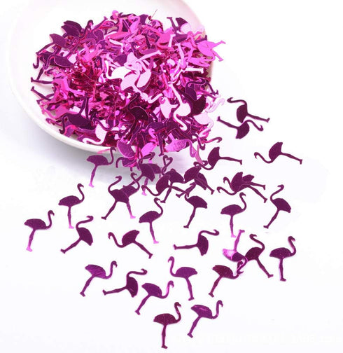 Flamingo Confetti Party Decorations - Pink Glitter Table Confetti for Summer Hawaiian Luau Birthday Decor Favor