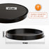 HGF Decorative Tray for Coffee Table, 12 Inch Metal Iron Round Serving Tray for Kitchen Counter