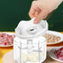 (100+250+350ML) White 3 CUP Cordless Mini Food Chopper, Small Food Processor for Garlic, Nut, Meat
