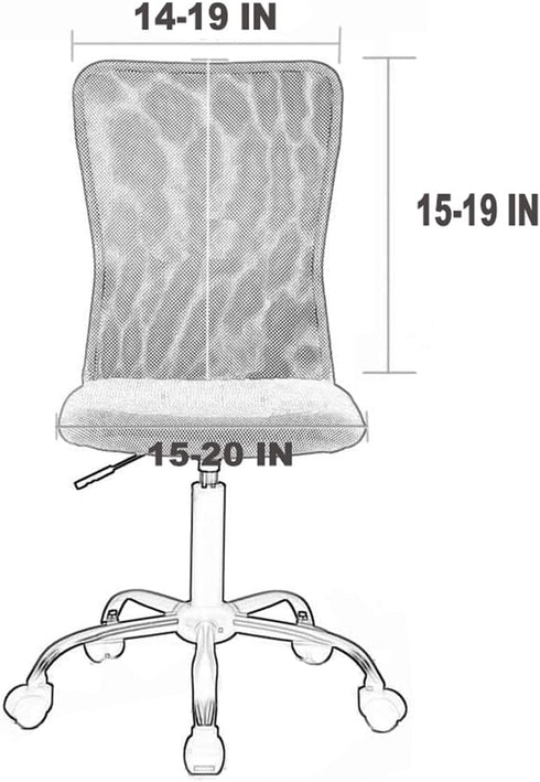 Velvet Stretch Armless Office Chair Covers, Colorful Slipcover for Desk Chairs (Navy)