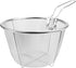 Stainless Steel Deep Fry Basket, Round Wire Fry Basket with Folding Handle for Home Restaurant Cooking Serving (7 Inch)