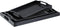 MDLUU Set of 3 Plastic Serving Tray - Black Ottoman Tray with Cutout Handles, Rectangle Butler Tray for Breakfast