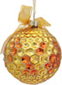 Kurt Adler Set of 2 Bumble Honeycomb Bee Hive Christmas Tree Ball Ornaments, Glass Décor
