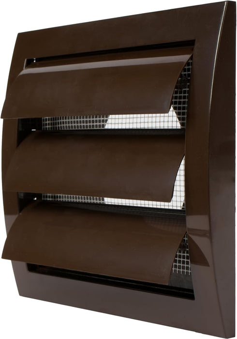 Brown Exhaust Hood Vent 4'' Inch with Built-in Pest Guard Screen, White Air Vent Cover for HVAC Exhaust