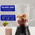 Universal 550W Mass Vital Blender with 57 Oz Glass Jar, 2 Speed + Pulse Function, 4 Stainless Steel Blades