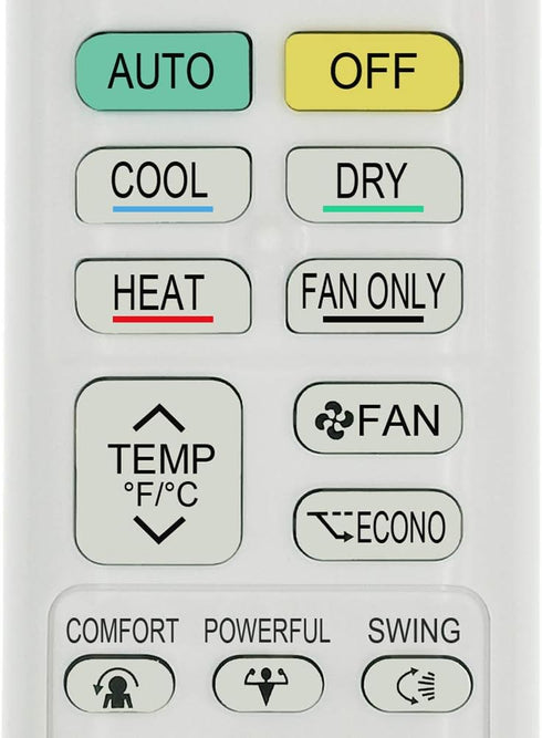Replacement Remote Control for Daikin Air Conditioner, English Version Display in Fahrenheit, Compatible with