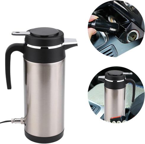 Electric Car Kettles, 450ml Boiling Heat Cup, Insulated Bottles with 12V Cigarette Lighter Plug