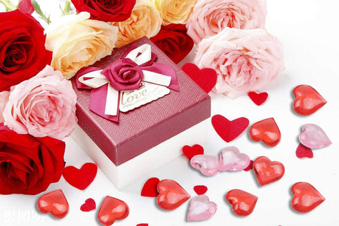 Fangoo 110 Pieces Red Acrylic Heart Gems for Valentine's Day Decorations | Bright Red, 8OZ, Vase Filler, Table Scatter