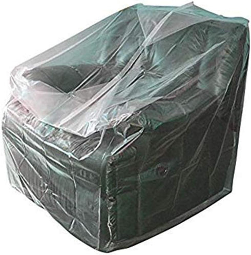 STARTWO Heavy Duty Plastic Couch Cover Bag, Water Resistant Clear Sofa Slipover for Moving and Long Term Storage