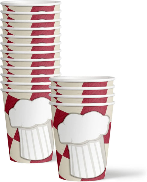Cooking Themed Birthday Party Paper Plates, Napkins, Cups - Bon Appetit Supplies for 16 Guests (64 Piece)