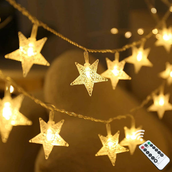 Runleo Star String Lights Battery Operated, 20 FT 40 LED 8 Modes Timer