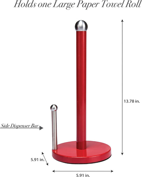 Red Paper Towel Holder - Durable and Stylish Kitchen Accessory