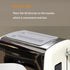 2 Pack Toaster Cover, 2 Slice Silicone Toaster Lid Bread Machine Accessories in Grey