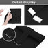 Soft Blackout French Door Curtains for Privacy, Block Out Light, Thermal Insulated Room Darkening, Easy Install (Black,