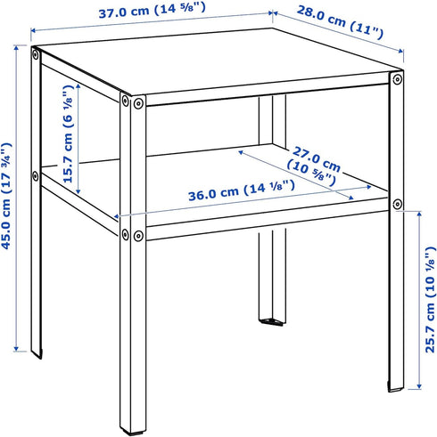 IKEA Knarrevik Black Nightstand with Practical Storage