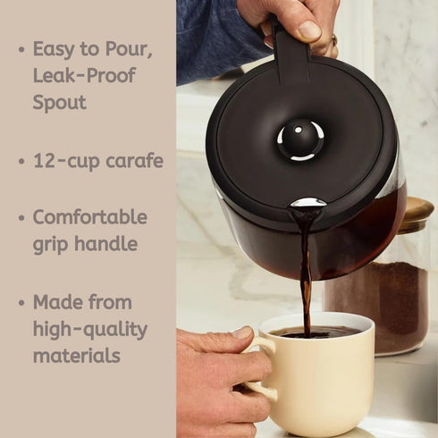 Replacement Carafe for Keurig K-Duo Essentials & K-Duo Hot & Cold Brewer Models, 12-Cup