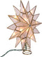 Kurt S. Adler UL3141 9.84" Brass Plated 7-Point Double Tip Capiz Star Tree Topper with Center Gem