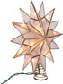 Kurt S. Adler UL3141 9.84" Brass Plated 7-Point Double Tip Capiz Star Tree Topper with Center Gem