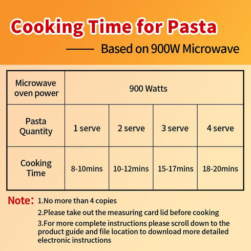 Microwave Pasta Cooker with Strainer Lid, Makes 4 Servings Quickly and Easily, Perfect for Dorm and Kitchen (Gray)