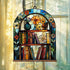 Floral Bookshelf Bookish Acrylic Suncatcher, Book Suncatchers for Window Hangings, Bookish Gifts
