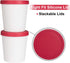 Set 2 (1 DUNCHATY Ice Cream Containers for Homemade Ice Cream, BPA-Free Reusable Freezer Storage Tubs with Airtight