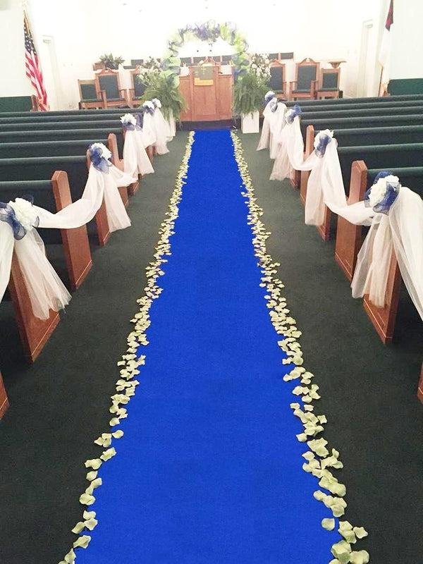 Aisle Runners Wedding Royal Blue Aisle Runner Carpet Rugs for Ceremony Party and Events Decoration 2ft x 15ft