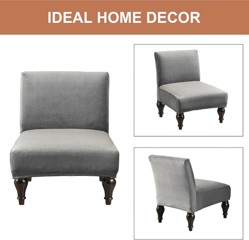 Armless Eco-Ancheng Chair Slipcover - Removable, Washable, Printed Covers for Living & Dining Room