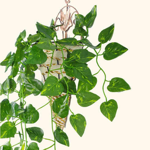 Kalolary 84 Feet Scindapsus Artificial Ivy Garland, 12 Strands Green Leaves Vine for Wedding Arch, Party Decoration