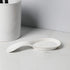 Large Porcelain Spoon Rest, Utensil Holder for Kitchen Counter, Dishwasher Safe (White)