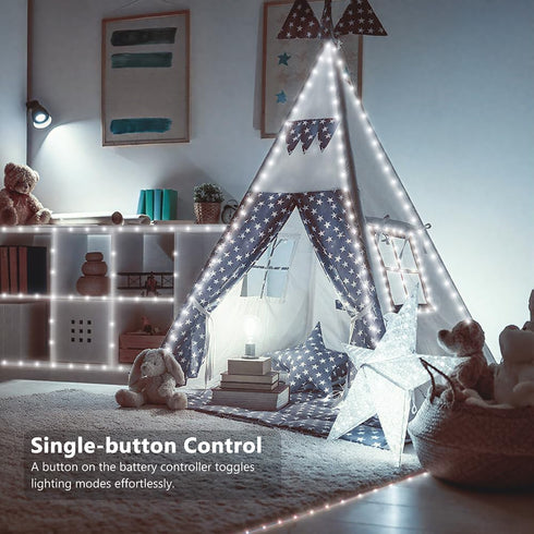 16.5ft Lights(4 Pack), 50 Battery Operated String LED Twinkle Fairy String Lights Battery Powered with Timer for Indoor