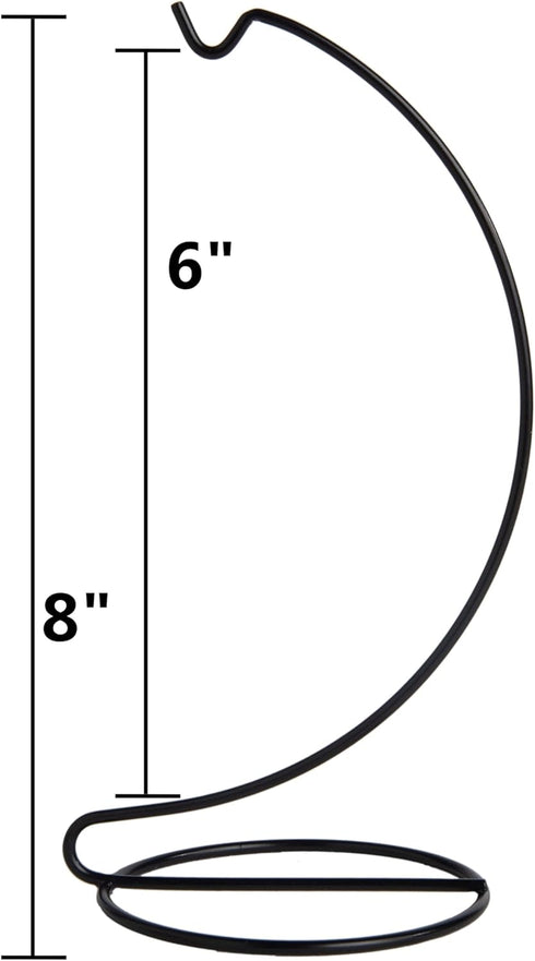 8 Inch Pack 3 Creative Hobbies Tall Ornament Display Stand Hanger Holder, Black Plated |
