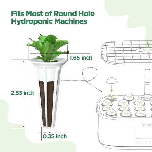 172 60 2 25 60 25 LetPot Pcs Seed Pod Kits, Hydroponics Growing Sponges, Grow Anything Kit Pod for Hydroponic