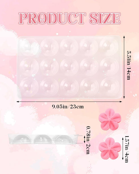 EORTA 2 Pack Sugar Flower Drying Mold, 30 Cavity Fondant Shaping Tray for Cake Decoration Baking Tools