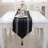 San Tungus 13 84 Inch Multi-Size Elegant Table Runner with Tassels Bright Rhinestone, x for Farmhouse Long Side Desk